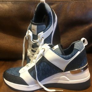 MICHAEL Michael Kors Denim High-Top Heel Sneaker